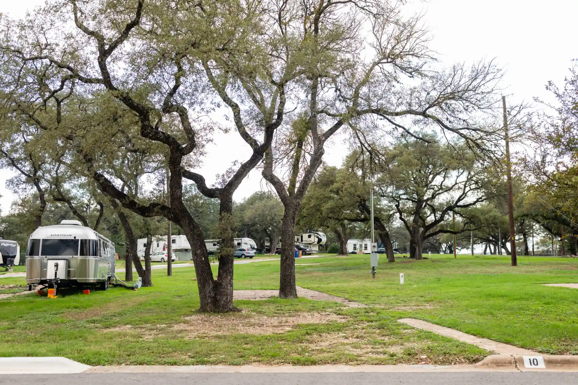 Mobile Home Park and trees around it